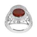Designer Red Onyx Gemstone 925 Sterling Silver Ring